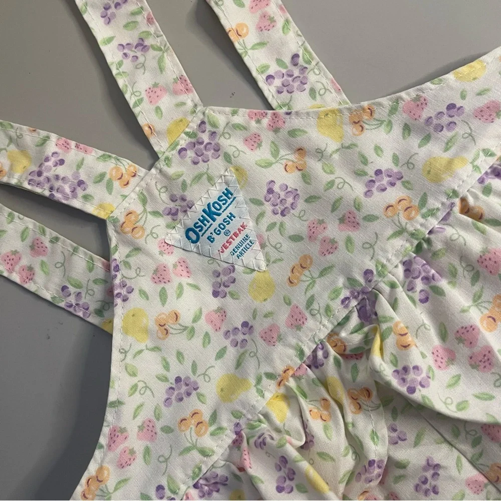 OshKosh B’gosh Vintage Pastel Fruit Pattern Short Romper